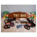 40' TIKI BAR sign & Guitars