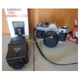 Cannon Camera AE1 With Vivitar Flash