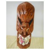 Carved Wood Mask  25' high