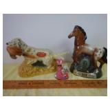 Hunting Bird Dog & Horse Bottles