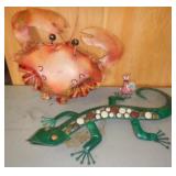 Metal Crab & Lizard