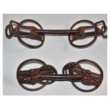 2 ANTIQUE SPRING LOADED HORSE CARRIAGE BITS