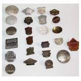 23 ANTIQUE CHAUFFER TRANSPORTATION BADGES more