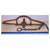 VINTAGE HERTER'S KODIAK GRIZZLY BEAR TRAP & CHAIN