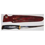VINTAGE NOR MARK FISKARS FISH FILLET KNIFE SHEATH