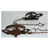 2 ANTIQUE STEEL ANIMAL  TRAPS