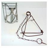 2 ANTIQUE ANIMAL TRAPS