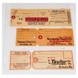 3 MINT VINTAGE FUR SHIPPING I.D. TAGS