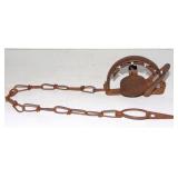 ANTIQUE STEEL ANIMAL TRAP TRIUMPH TRIPLE CLUTCH