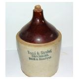 RARE ADVERTISING STONEWARE WHISKEY JUG ST LOUIS