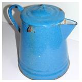ENAMELWARE COFFEE POT - BLUE SPECKLE
