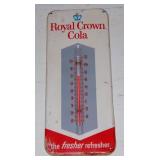 TIN ROYAL CROWN COLA ADVERTISING THERMOMETER