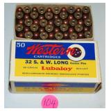 1 BOX .32 S & W LONG 98 GR. LUBALOY BULLETS