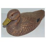 NICE VINTAGE DUCK DECOY - GLASS EYES MALLARD HEN