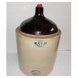 ANTIQUE WESTERN STONEWARE WHISKEY JUG 5 GALLON