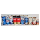 10 VINTAGE (FULL) OUTBOARD MOTOR OIL CANS