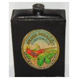 ANTIQUE GUN POWDER TIN - GOLDEN PHEASANT