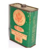ANTIQUE GUN POWDER TIN - DU PONT SPORTING RIFLE 80