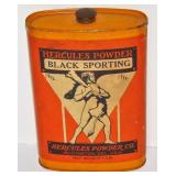 ANTIQUE GUN POWDER TIN - HERCULES POWDER