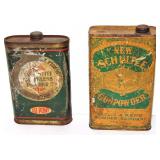 2 - ANTIQUE GUN POWDER TINS