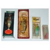4 VINTAGE FISHING LURES