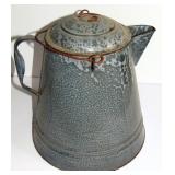 ENAMELWARE COFFEE POT - GRAY MOTTLE