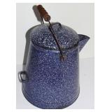 ENAMELWARE COFFEE POT - BLUE SPECKLE