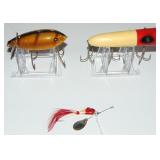 3 VINTAGE HEDDON FISHING LURES