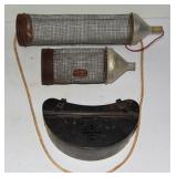 VINTAGE LIVE BAIT BASKETS FALLS CITY BELT BAIT BOX