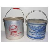 2 VINTAGE FLOATING MINNOW BUCKETS