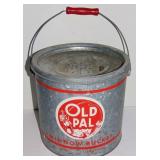 VINTAGE OLD PAL 10 QT MINNOW BUCKET