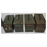 4 MILITARY AMMUNITION BOXES