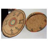 VINTAGE NATIVE AMERICAN BASKET WEAVE BOWLS - 2 PCS