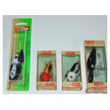 4 HEDDON VINTAGE FISHING LURES MIB