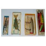 4 VINTAGE FISHING LURES MIB