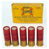 VINTAGE WESTERN SUPER X 12 GA,. RIFLED SLUGS