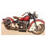 BARN FIND 1948 INDIAN CHIEF MOTORCYCLE - model 348