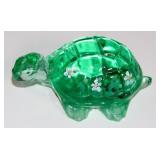 FENTON ART GLASS TURTLE - ARTIST SIGNED