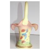 FENTON BURMESE BLUE BIRD BASKET SIGNED NUMBERED