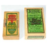 2 VINTAGE POCKET KNIFE BOXES