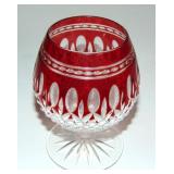 WATERFORD CRYSTAL CLARENDON RUBY BRANDY GLASS