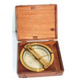 VINTAGE BRASS & GLASS NAUTICAL COMPASS