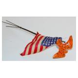 AMERICANA 47 STAR FLAG CAST IRON EAGLE SOUVENIR