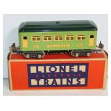 LIONEL TRAIN O GAUGE PULLMAN CAR No. 607 & BOX