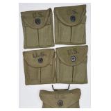 (5) WWII U.S. AMMO POUCHES