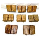 (8)  MOSIN NAGANT LEATHER DOUBLE AMMO POUCHES