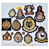 BRITISH ARMY BULLION EMBROIDERED BLAZER BADGE LOT