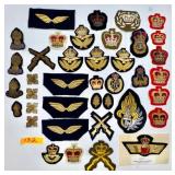 BRITISH ARMY BULLION EMBROIDERED BLAZER BADGE LOT