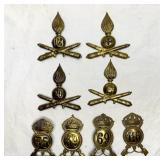 ITALIAN ARTILLERY INFANTRY BRASS REGIMENT INSIGNIA