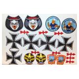 MILITARY PATCH LOT - AIRWOLF, APACHE, IRON CROSS